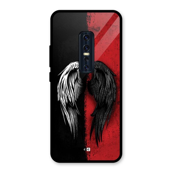 Angle Demon Wings Glass Back Case for Vivo V17 Pro