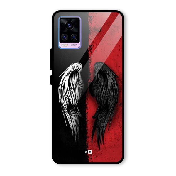 Angle Demon Wings Glass Back Case for Vivo V20 Pro