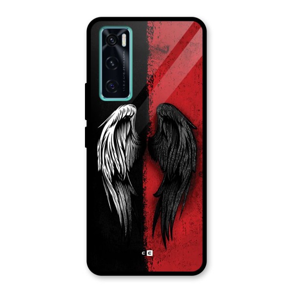 Angle Demon Wings Glass Back Case for Vivo V20 SE