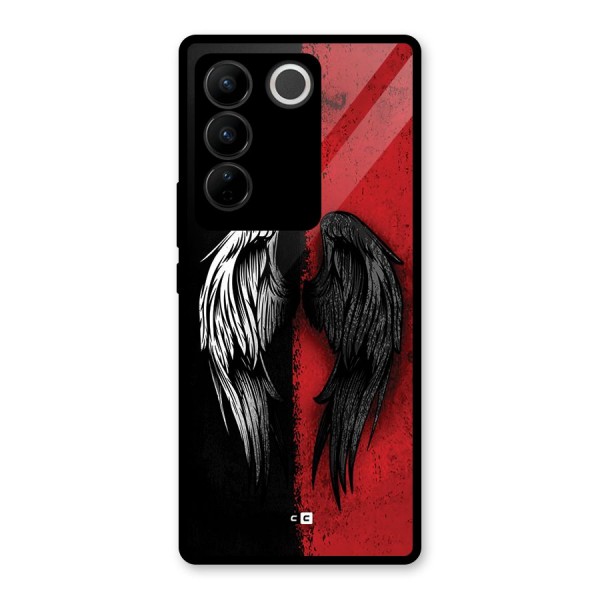 Angle Demon Wings Glass Back Case for Vivo V27