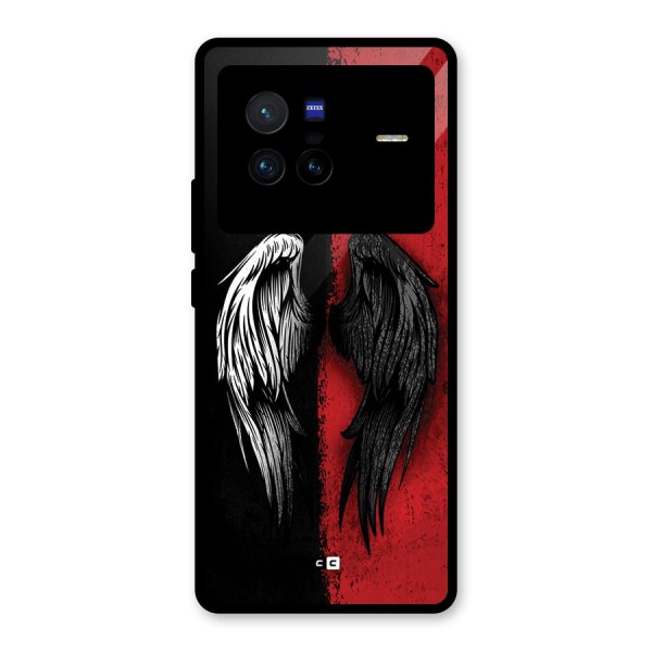 Angle Demon Wings Glass Back Case for Vivo X80