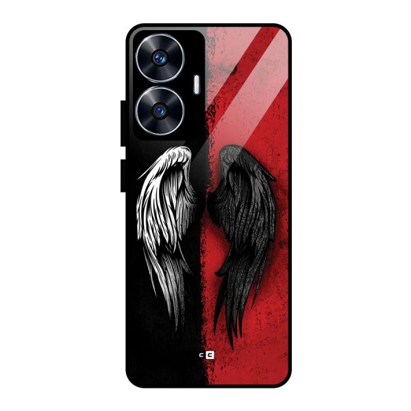 Angle Demon Wings Glass Back Case for realme C55