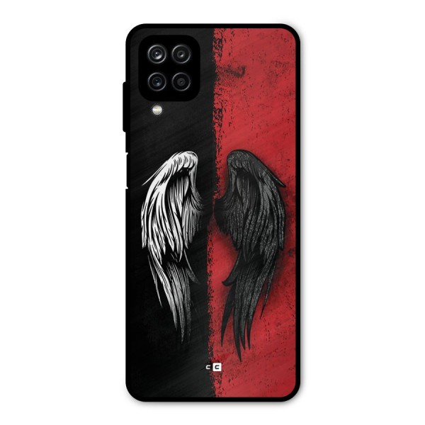 Angle Demon Wings Metal Back Case for Galaxy A12