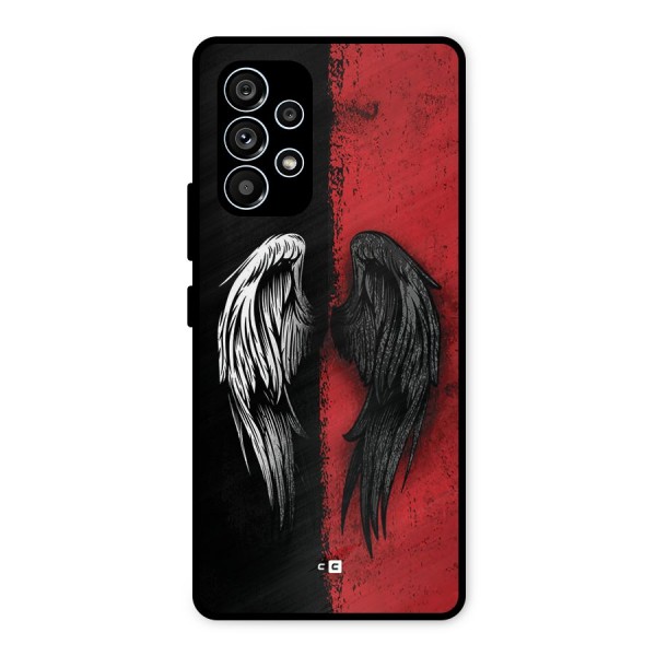 Angle Demon Wings Metal Back Case for Galaxy A53 5G