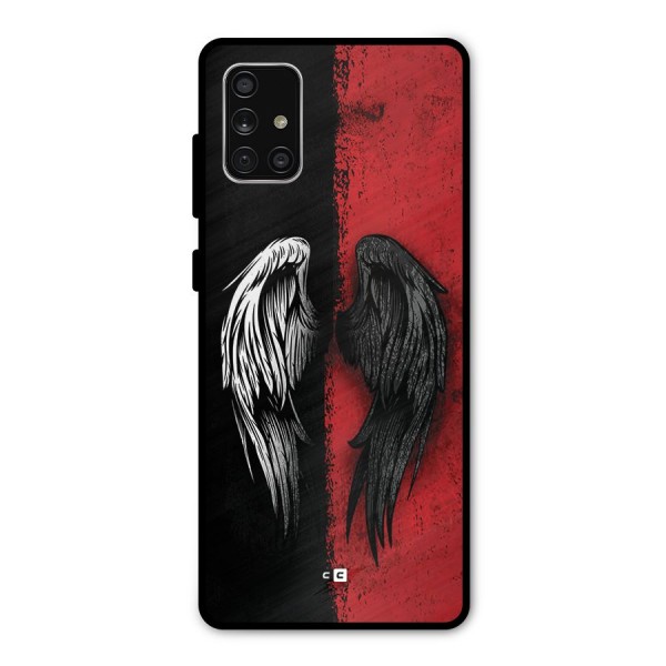 Angle Demon Wings Metal Back Case for Galaxy A71