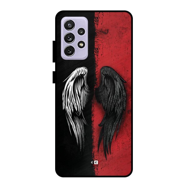 Angle Demon Wings Metal Back Case for Galaxy A72