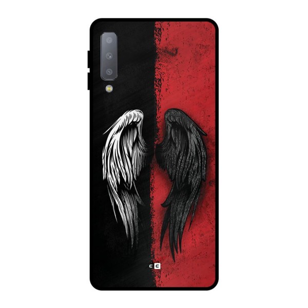 Angle Demon Wings Metal Back Case for Galaxy A7 (2018)