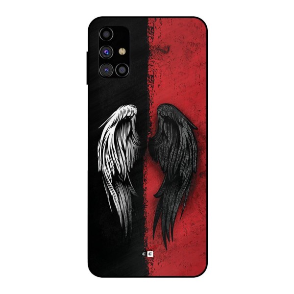 Angle Demon Wings Metal Back Case for Galaxy M31s