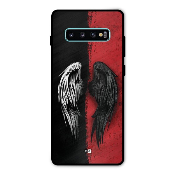 Angle Demon Wings Metal Back Case for Galaxy S10 Plus