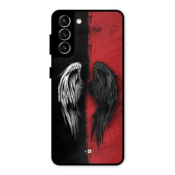Angle Demon Wings Metal Back Case for Galaxy S21 5G