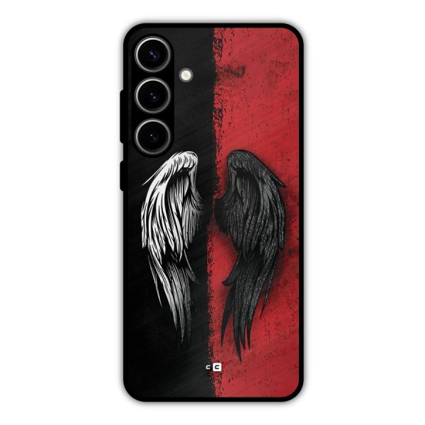 Angle Demon Wings Metal Back Case for Galaxy S24 Plus