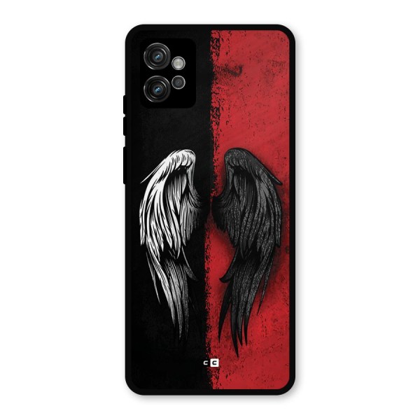 Angle Demon Wings Metal Back Case for Moto G32