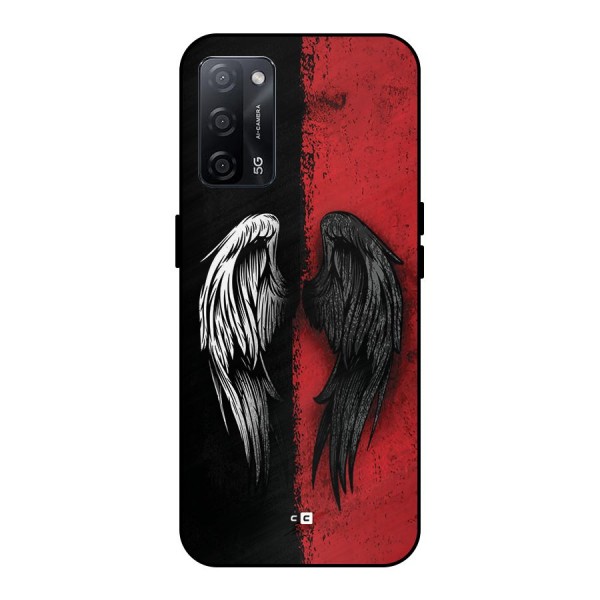 Angle Demon Wings Metal Back Case for Oppo A53s 5G