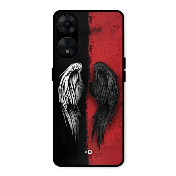 Angle Demon Wings Metal Back Case for Oppo A78 5G