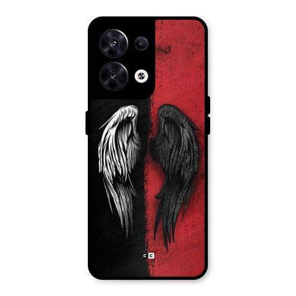 Angle Demon Wings Metal Back Case for Oppo Reno8 5G