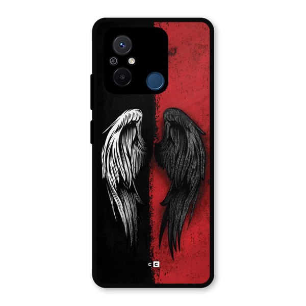 Angle Demon Wings Metal Back Case for Poco C55