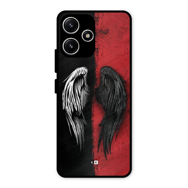 Angle Demon Wings Metal Back Case for Poco M6 Pro