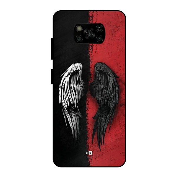 Angle Demon Wings Metal Back Case for Poco X3