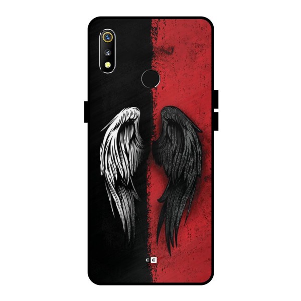 Angle Demon Wings Metal Back Case for Realme 3