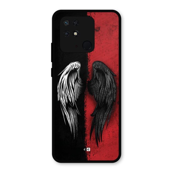 Angle Demon Wings Metal Back Case for Redmi 10