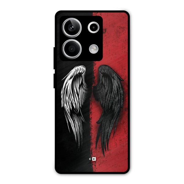 Angle Demon Wings Metal Back Case for Redmi Note 13 5G