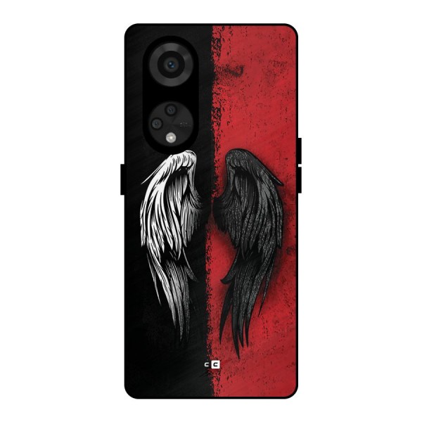 Angle Demon Wings Metal Back Case for Reno8 T 5G