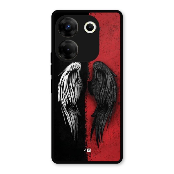 Angle Demon Wings Metal Back Case for Tecno Camon 20