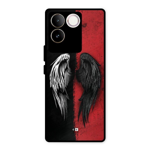 Angle Demon Wings Metal Back Case for Vivo T2 Pro