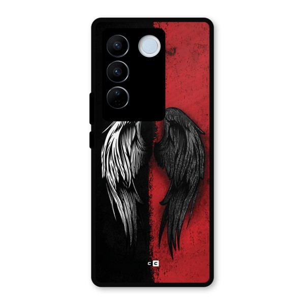 Angle Demon Wings Metal Back Case for Vivo V27 Pro