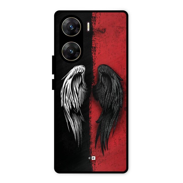 Angle Demon Wings Metal Back Case for Vivo V29e