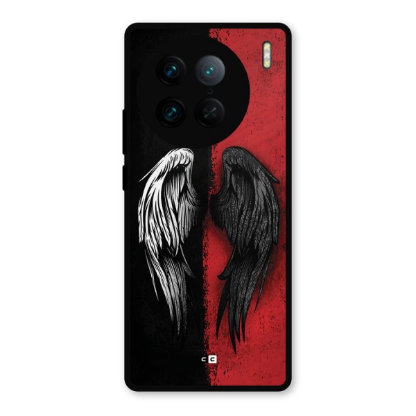 Angle Demon Wings Metal Back Case for Vivo X90 Pro