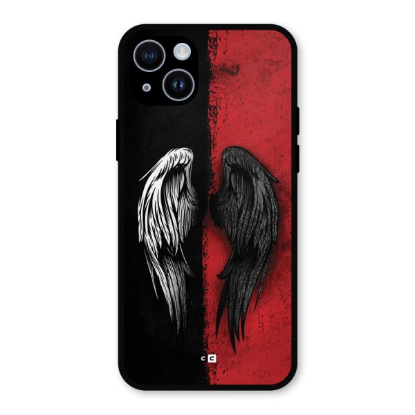 Angle Demon Wings Metal Back Case for iPhone 14