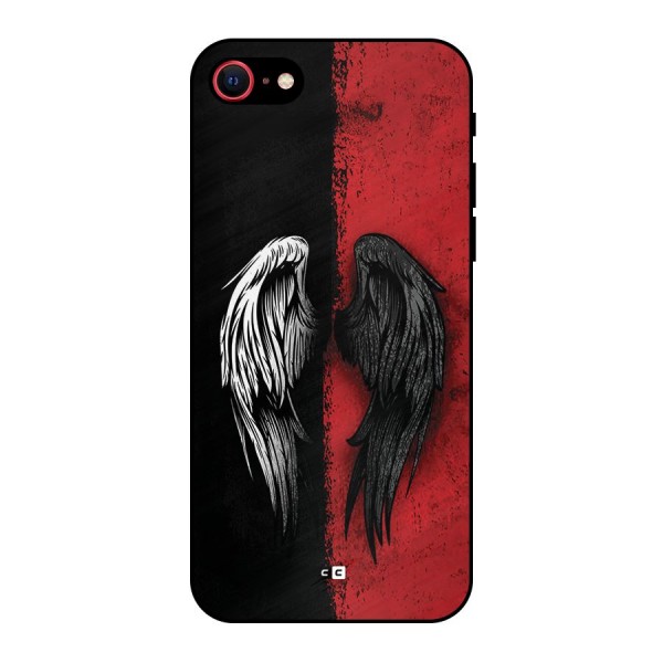 Angle Demon Wings Metal Back Case for iPhone 8
