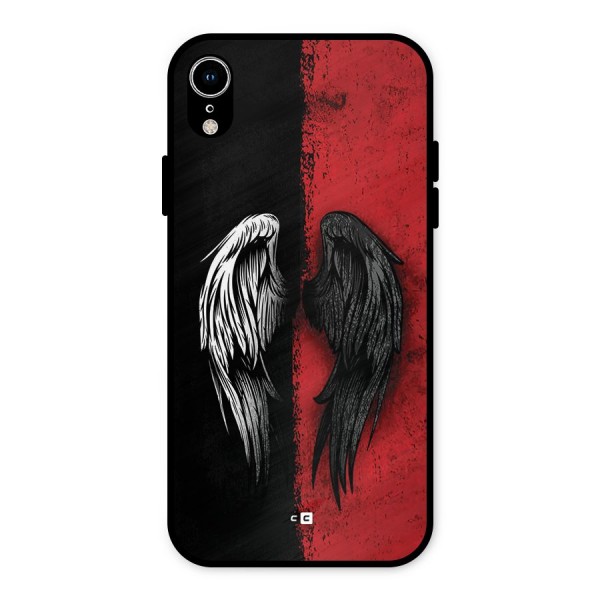 Angle Demon Wings Metal Back Case for iPhone XR