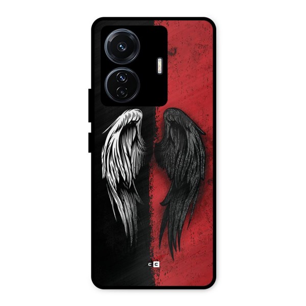 Angle Demon Wings Metal Back Case for iQOO Z6