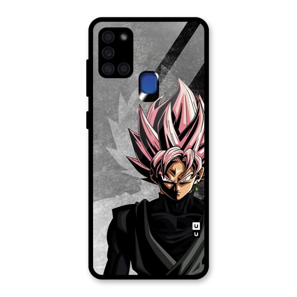 Angry Goku Glass Back Case for Galaxy A21s