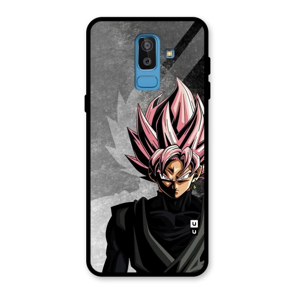 Angry Goku Glass Back Case for Galaxy J8