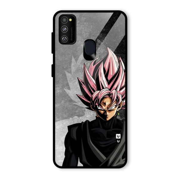 Angry Goku Glass Back Case for Galaxy M21