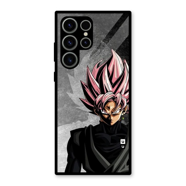 Angry Goku Glass Back Case for Galaxy S23 Ultra