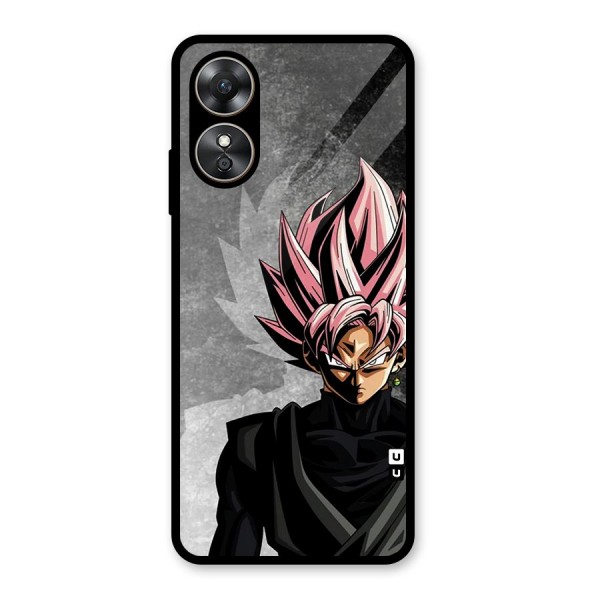 Angry Goku Glass Back Case for Oppo A17