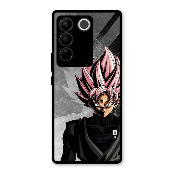 Angry Goku Glass Back Case for Vivo V27