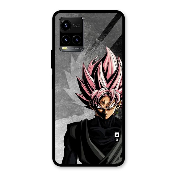 Angry Goku Glass Back Case for Vivo Y21G