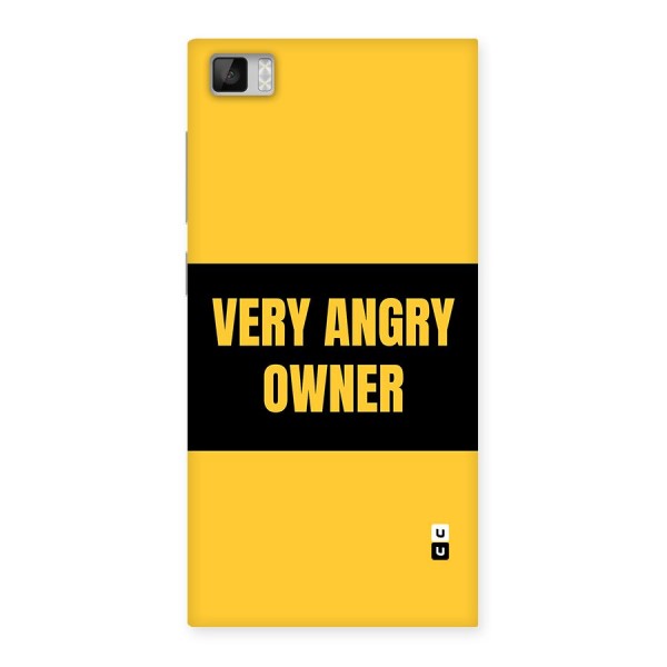 Angry Owner Back Case for Mi3