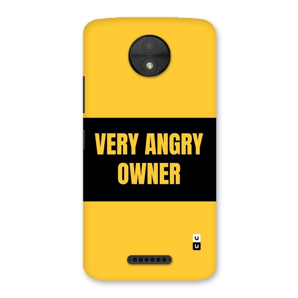 Angry Owner Back Case for Moto C