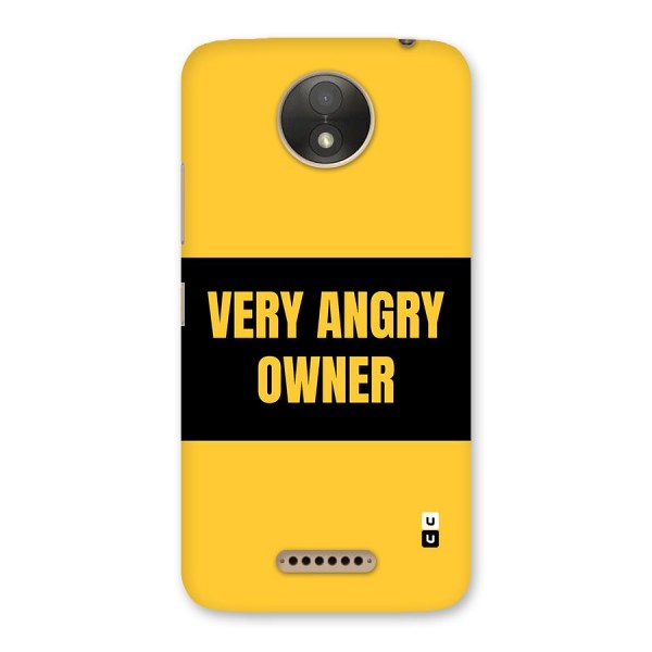 Angry Owner Back Case for Moto C Plus