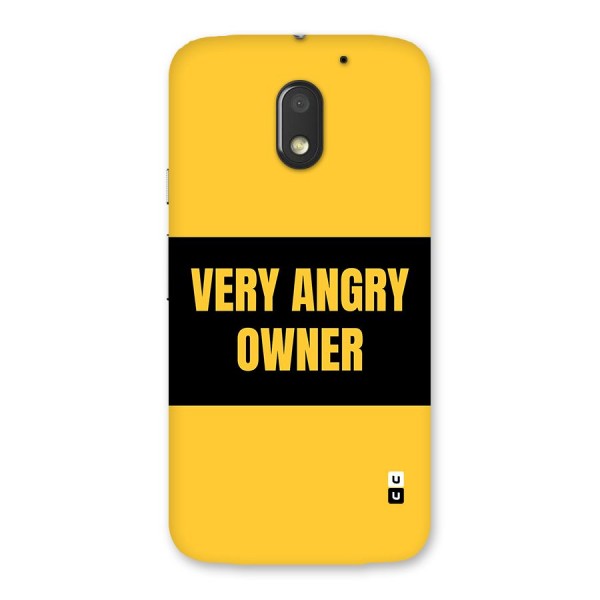 Angry Owner Back Case for Moto E3 Power