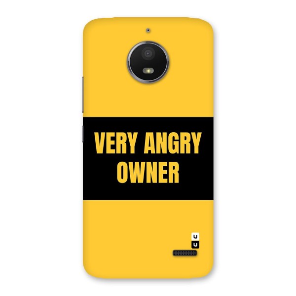 Angry Owner Back Case for Moto E4