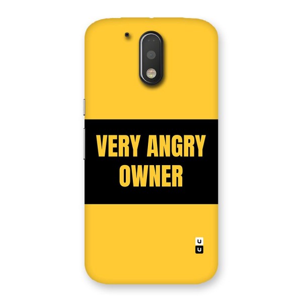 Angry Owner Back Case for Moto G4