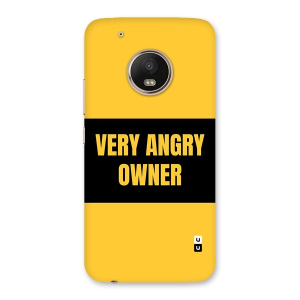 Angry Owner Back Case for Moto G5 Plus