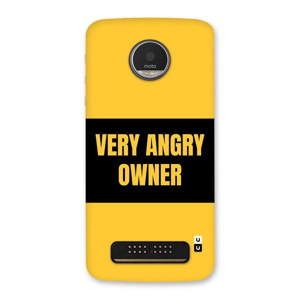 Angry Owner Back Case for Moto Z Play